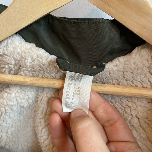 ❄️ 1.5-2.5y H&M Kids Army Green Winter Jacket - Picture 8 of 11